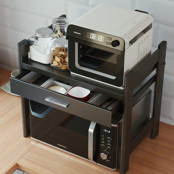 厨房微波炉置物架加厚带抽屉烤箱架子台面电饭锅架多功能收纳架,厨房/烹饪用具,微波炉置物架,淘宝优惠券,粉丝福利购,淘宝优惠卷
