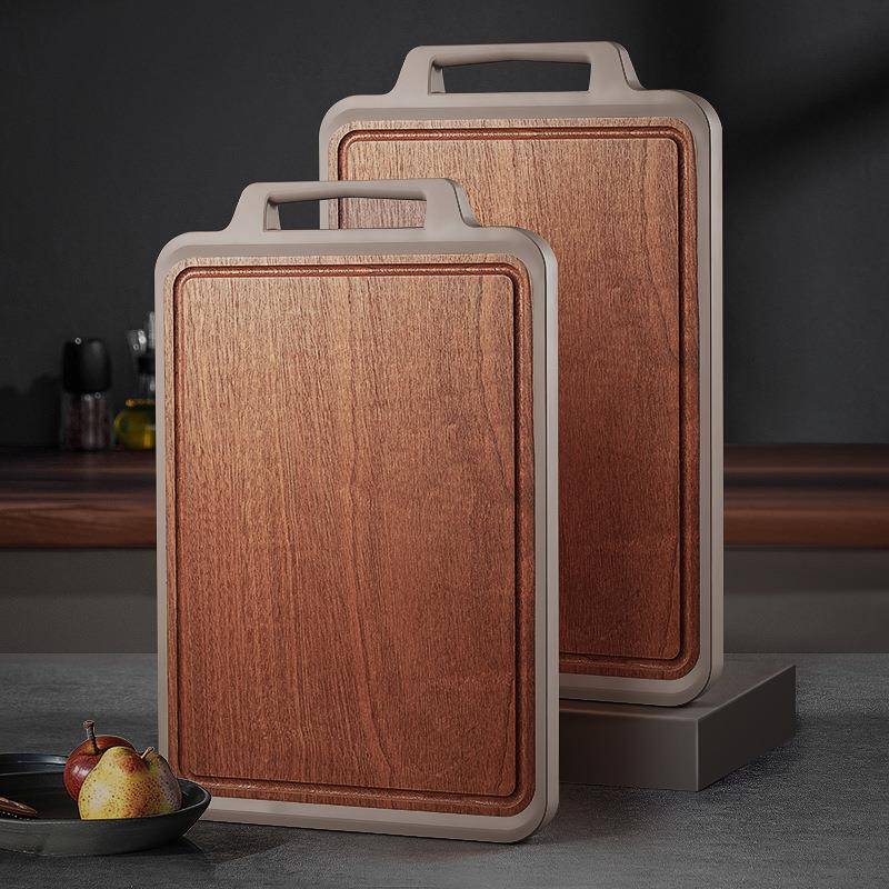 客满多家用乌檀木高档实木整木砧板新款耐砍耐剁防滑防裂切菜板