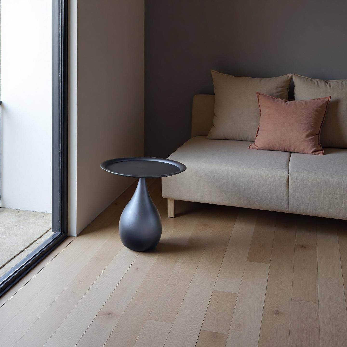 阳台铁艺茶几创意圆形小型床边桌子可移动沙发边几卧室迷你床头柜