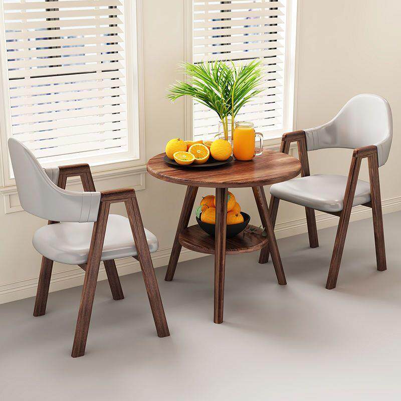 阳台茶桌椅组合洽谈小圆桌茶几桌子椅子一桌二椅套装休闲桌椅组合