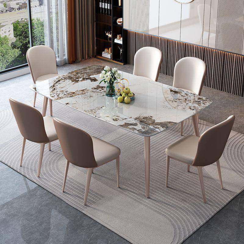 岩板餐桌家用小户型现代简约轻奢桌子西餐桌餐椅组合长方形吃饭桌,3C数码配件,其它配件,淘宝优惠券,粉丝福利购,淘宝优惠卷