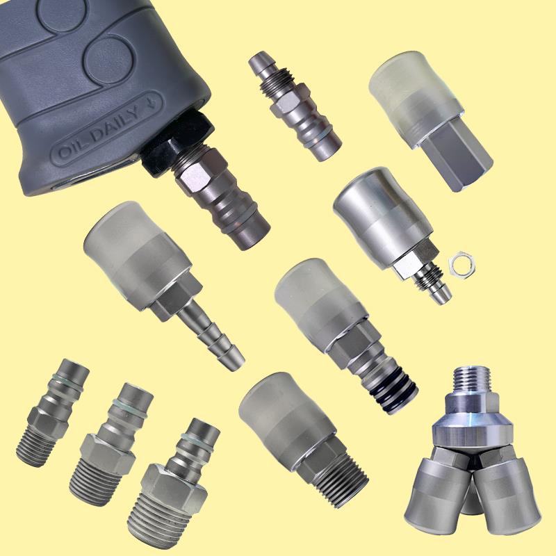 气动扳手小风炮进气接头 原装快接 工具高耐磨进气管公头内丝自锁