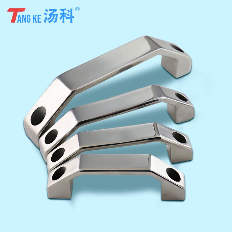 304不锈钢弓形斜角形方形拉手 明装加厚实心提手工业重型设备把手