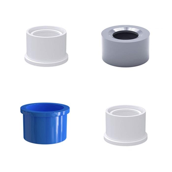 白灰蓝PVC补芯变径接头 水族鱼缸给水管件 25 32 40 50 110mm