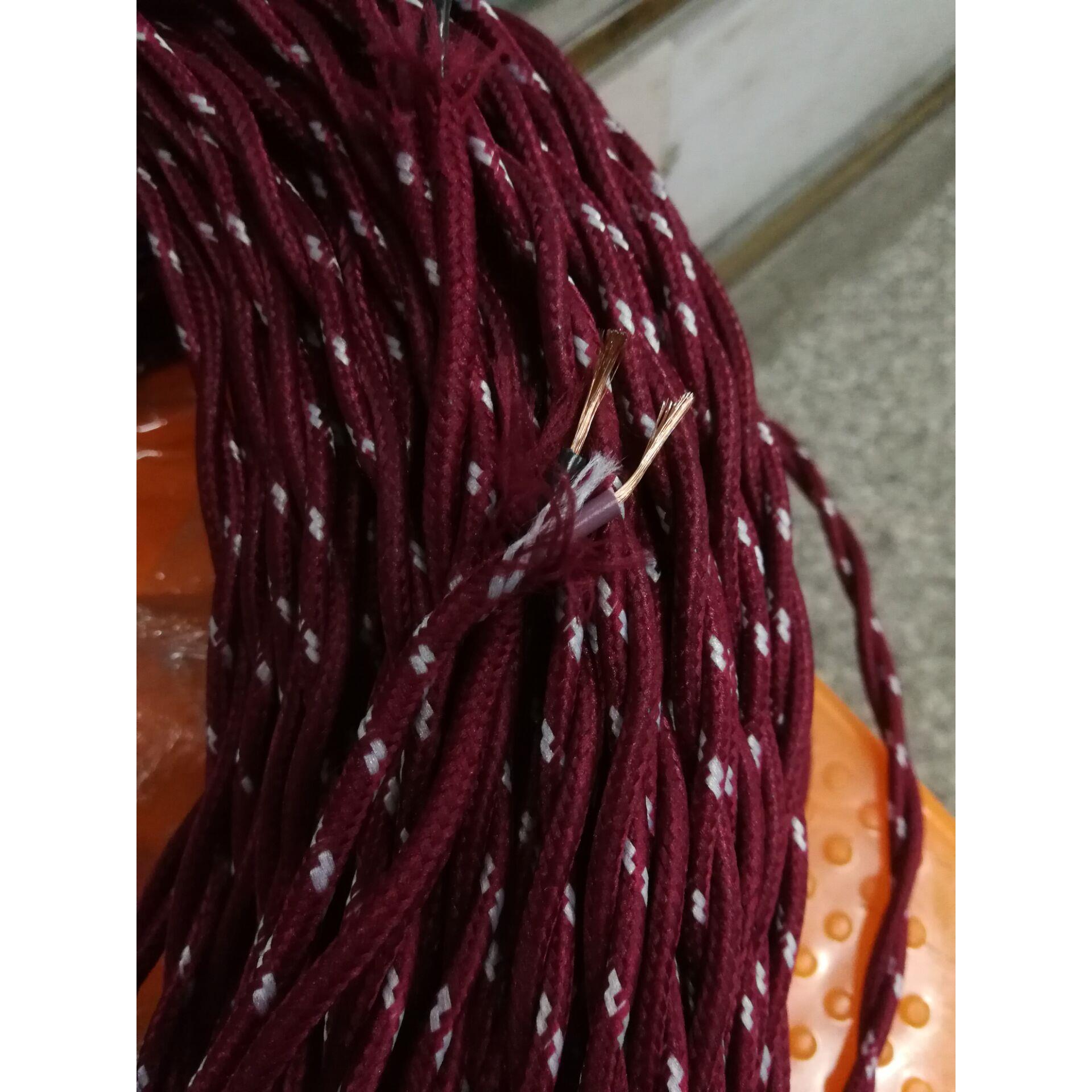 RXS2*1.5平方花线两芯交织电线布花线灯头线双绞拍戏电线