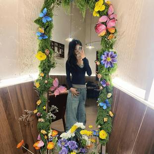 边缘装 镜子 饰diy材料苔藓边框镜浴室梳妆穿衣镜缘自粘 春天