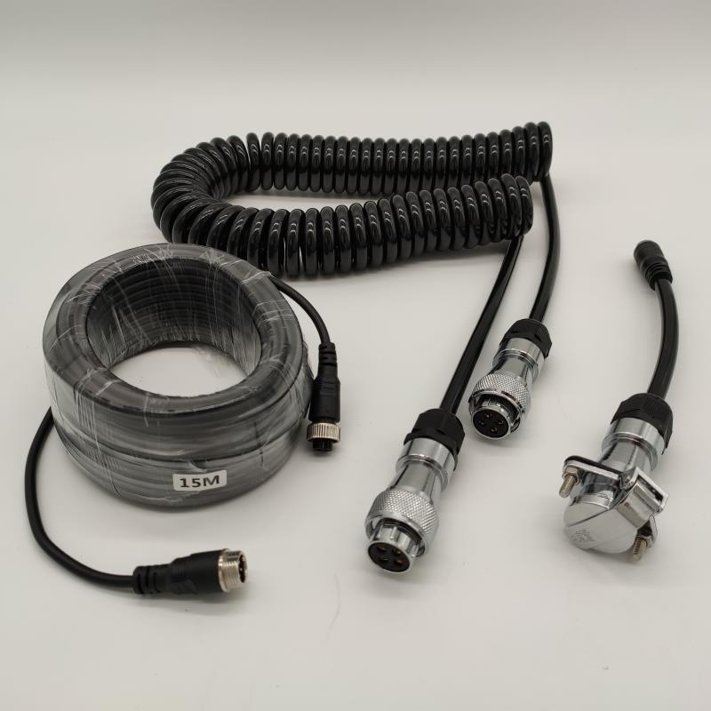 解放Jh6 J6P 460/550 J7原装车方监控倒车专用传输视频线弹簧线