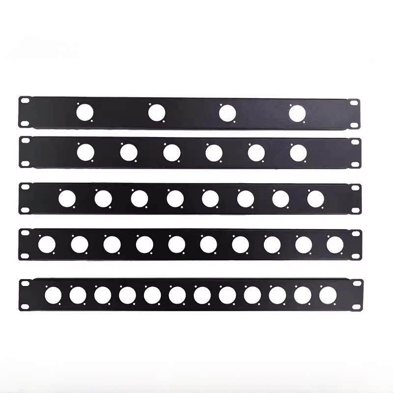 19英寸机柜塞孔板1U2U面板卡侬音响空白板 定制面板 航空箱面