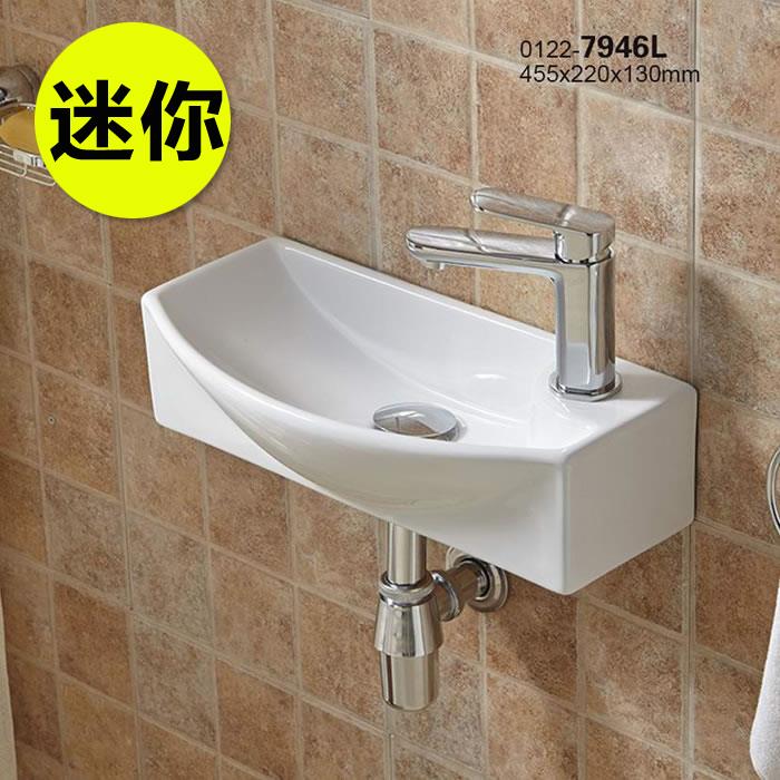 壁挂小尺寸洗手盆小号挂墙式儿童洗脸盆阳台挂式水池迷你46&times;22cm