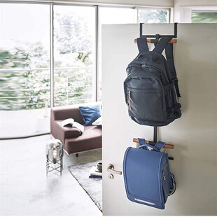 日式简约背包架门后挂包架书包挂衣架实用衣帽杂物收纳挂门置物架