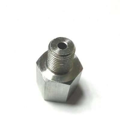 不锈钢变换接头 内螺纹m14x1.5 外螺纹m10x1 总长29mm 压力25mpa