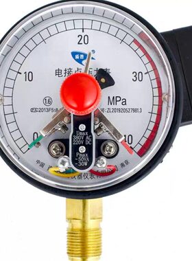 南京质普YXC100电接点压力表1.6级220V压滤机380V油缸专用0-40Mpa