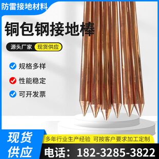 铜包钢接地棒防雷接地棒镀铜接地棒锥形镀铜钢电解离子避雷接地针
