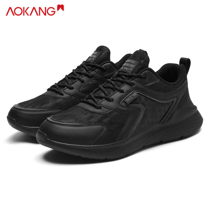 奥康男鞋2025秋冬新款网皮面跑步软底潮鞋百搭通勤时尚运动休闲鞋