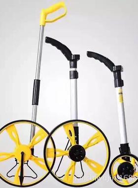 手推式机械计米仪数显测距轮滚轮车轮式测亩仪机械测距轮