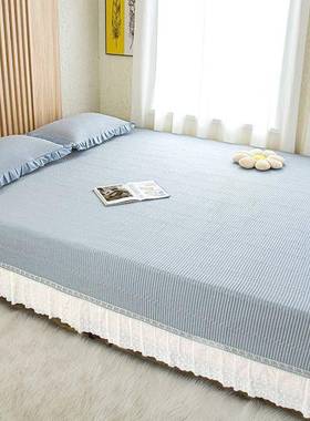 榻榻米专用床盖棉床单四季通用夹棉绗缝色防滑炕单大炕盖专
