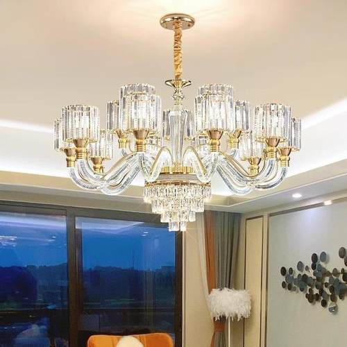 轻奢水晶吊灯客厅灯奢华大气别墅大厅欧式2024年新款大灯餐厅灯具