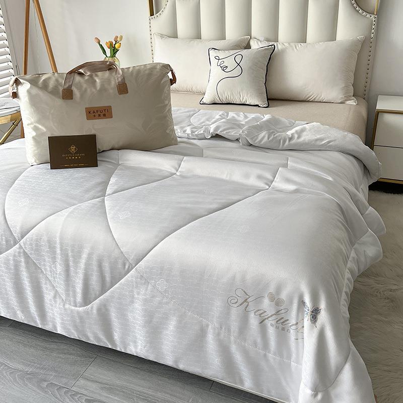 DDD贡缎提花蚕丝被单双人加厚保暖冬被被子宿舍