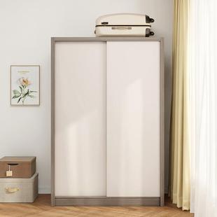 木月简易衣柜卧室小户型出租房推拉门衣柜组装儿童衣柜宿舍收纳柜