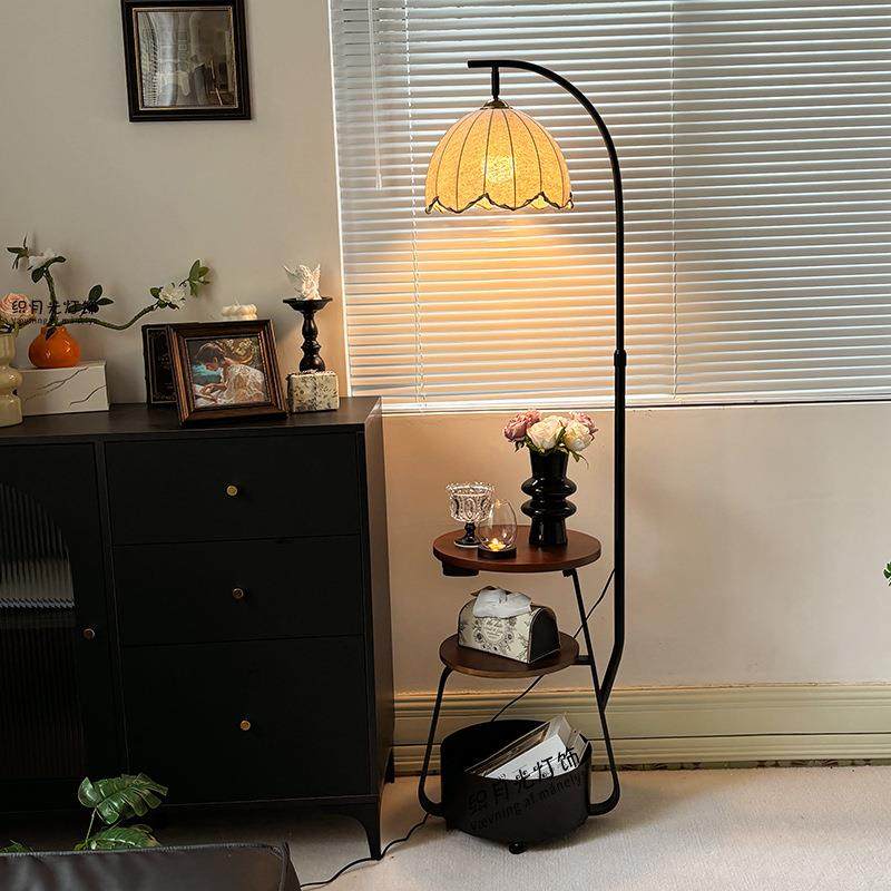 卧室床头落地灯法式复古客厅沙发旁装饰氛围灯中古风置物收纳台灯,电子元器件市场,其它元器件,淘宝优惠券,粉丝福利购,淘宝优惠卷