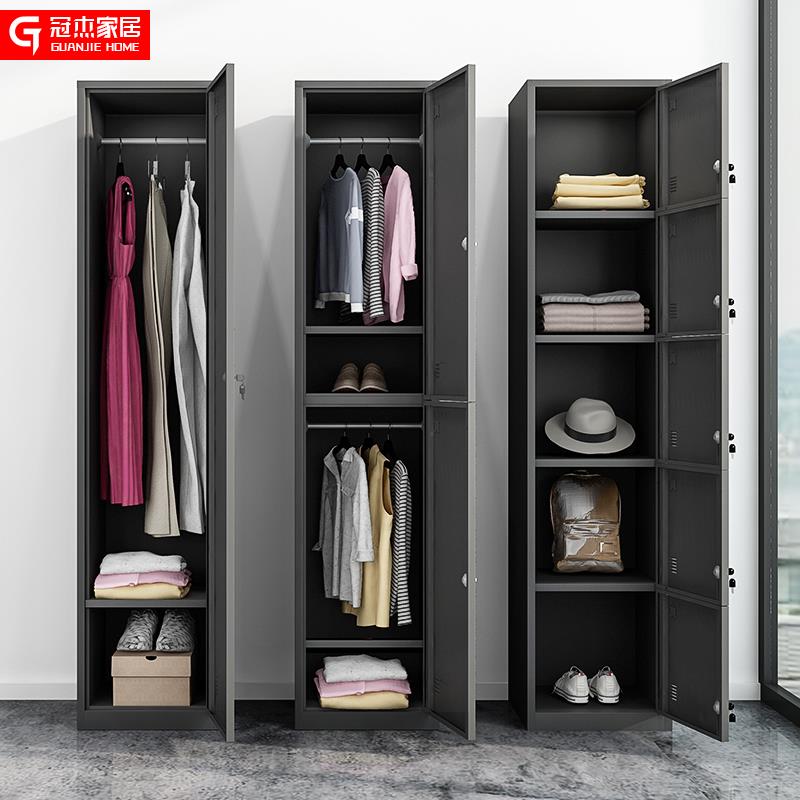 3YV5单门更衣柜铁皮柜单人柜员工柜储物柜钢制更衣箱简易小办公衣