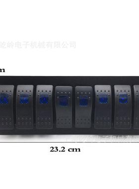 改装通用房车游艇8位/8路开关面板ON-OFF双灯