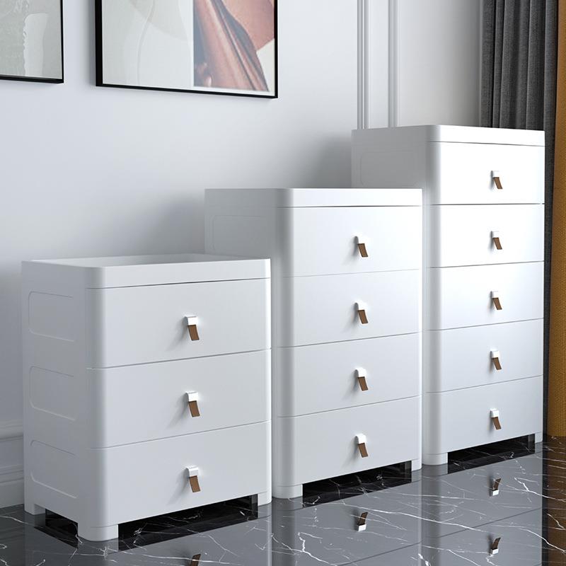 简易收纳柜抽屉式塑料小床头柜卧室客厅办公桌下置物架五斗柜