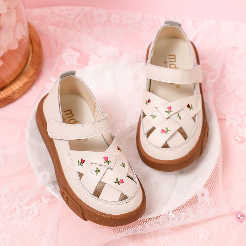 花朵刺绣真皮女童公主鞋2025春夏儿童小单鞋韩版女孩皮鞋软底休闲,童鞋/婴儿鞋/亲子鞋,皮鞋,淘宝优惠券,粉丝福利购,淘宝优惠卷