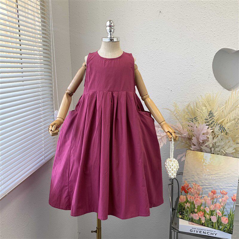 韩版女童洋气无袖公主连衣裙2024夏季儿童宝宝棉布大裙摆背心裙潮,童装/婴儿装/亲子装,连衣裙,淘宝优惠券,粉丝福利购,淘宝优惠卷