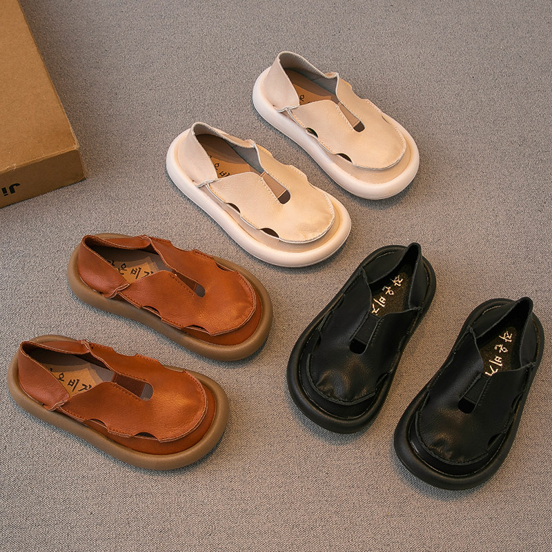 儿童皮鞋2023春秋新款男童鞋子女童公主鞋软底防滑镂空豆豆鞋单鞋,童鞋/婴儿鞋/亲子鞋,皮鞋,淘宝优惠券,粉丝福利购,淘宝优惠卷