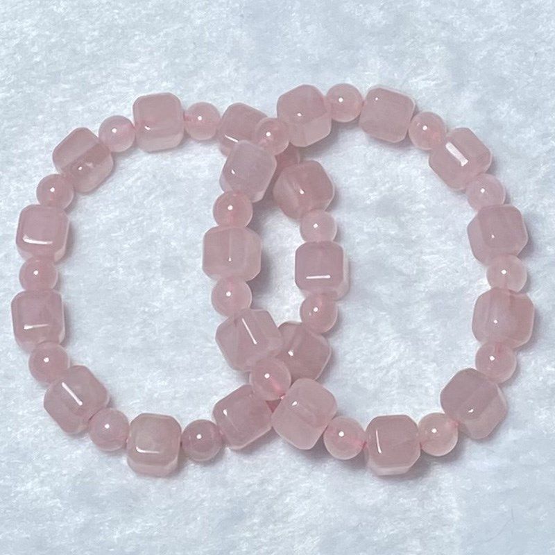天然粉水晶方糖手链女时尚小清新简约方块手串饰品礼物百搭送女友,饰品/流行首饰/时尚饰品新,手链,淘宝优惠券,粉丝福利购,淘宝优惠卷