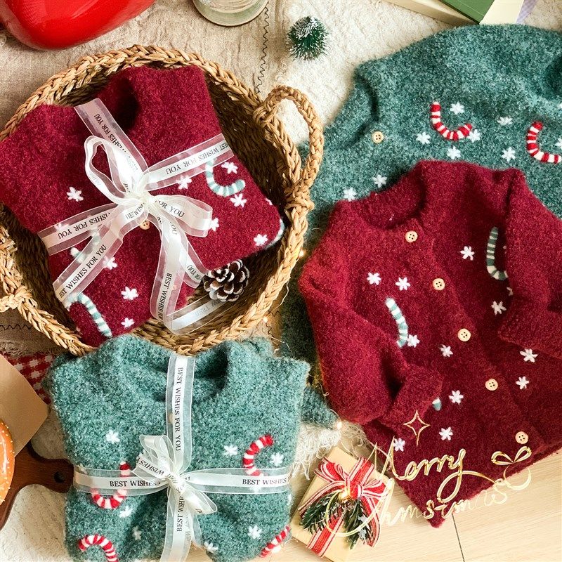 初生宝宝圣诞衣服婴儿连体衣加厚保暖针织毛衣冬装小月龄外出哈衣,童装/婴儿装/亲子装,毛衣/针织衫,淘宝优惠券,粉丝福利购,淘宝优惠卷