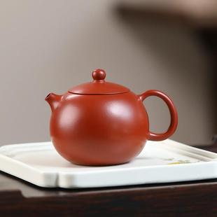 宜兴紫砂壶西施壶原矿朱泥手工茶壶河豚西施190ml