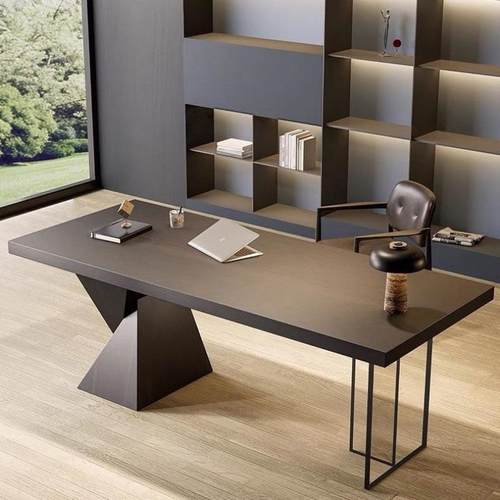 极简轻奢书桌家用现代办公桌写字台高级商务桌子书房简约电脑桌