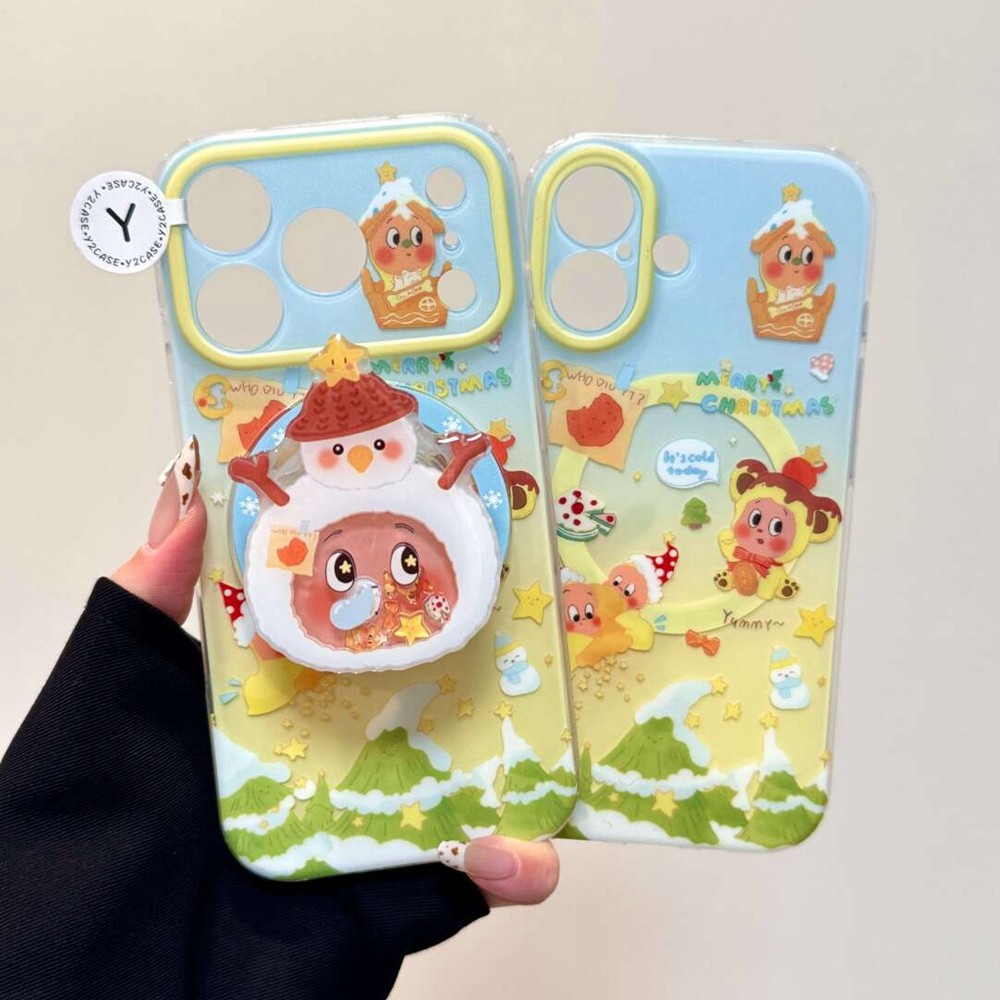 钰锴 秋冬摇摇乐星星小人磁吸支架适用苹果17ProMax手机壳iphone15新款16pro女13双层15pro全包14防摔保护套,3C数码配件,手机保护套/壳,淘宝优惠券,粉丝福利购,淘宝优惠卷