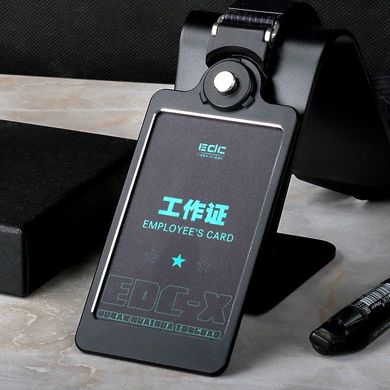 铝合金工作牌套挂牌厂牌胸牌金属员工牌多功能套挂绳工作证套