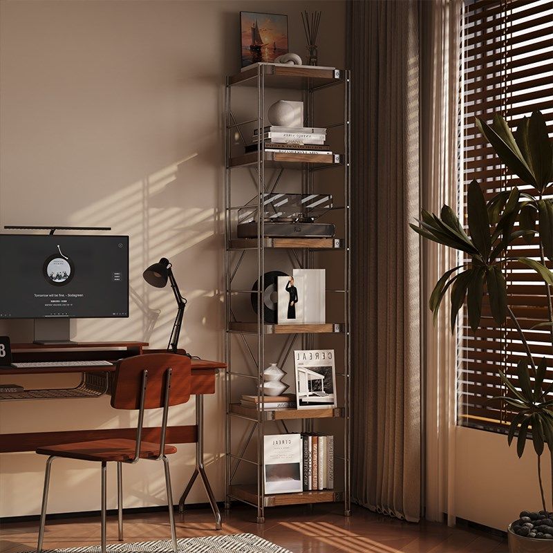 家用日式置物架落地多p层客厅收纳架靠墙书架阳台储物架中古收纳,商业/办公家具,置物架/陈列架/储物架/展示架,淘宝优惠券,粉丝福利购,淘宝优惠卷