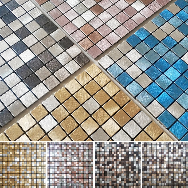 简约背胶自粘铝塑k板马赛克无缝卫生间厨房吧台背景墙瓷砖翻新装