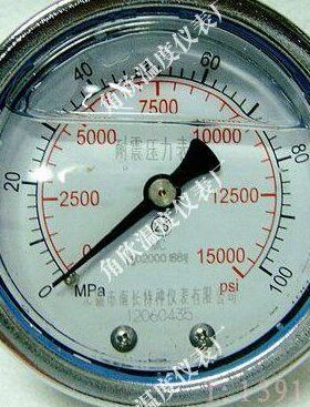 YN60Z 0-100MPA 双刻度/耐震压力表/不锈钢外壳/无锡南长（原装）
