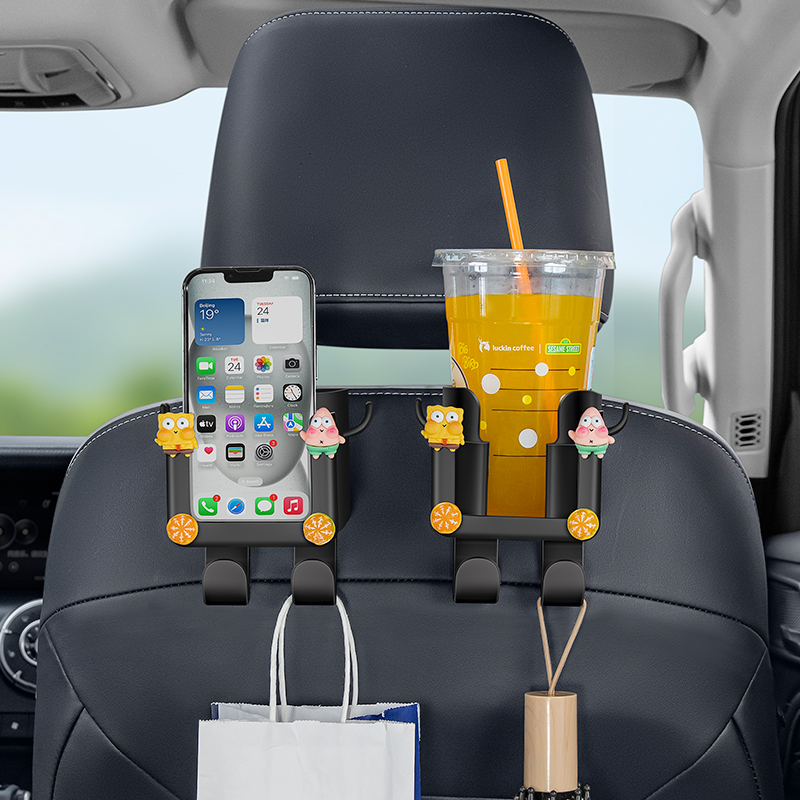 车载汽车座椅后背挂钩后排多功能车F用水杯架车内置物用品大全