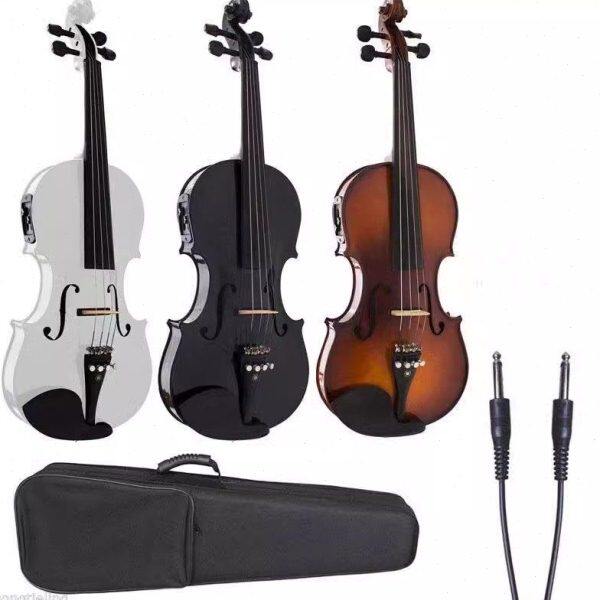 畅想乐器电子黑白棕色中提琴 演奏电声中提琴15寸-16寸 乌木配件
