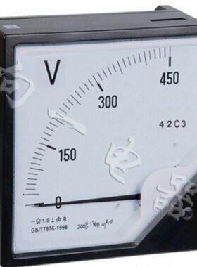42C3-V 板表/指针式直流伏特测量仪器仪表 直流电压表 120*120