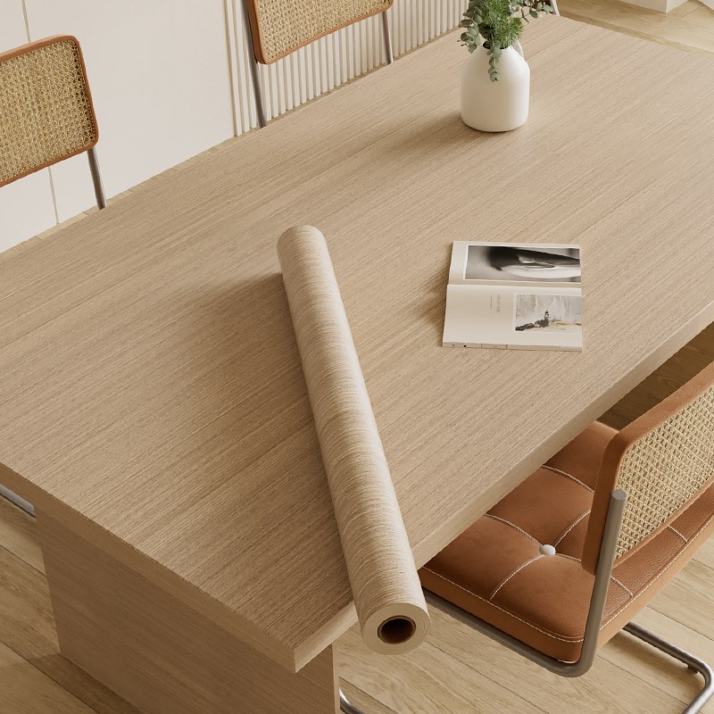 桌面贴纸木纹防j水自粘加厚家具翻新改色餐桌柜防油书桌子仿木墙