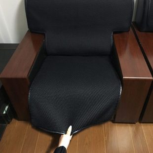 通用黑色皮沙发垫防滑办公室坐垫四季简约现代客厅三人位组合商务