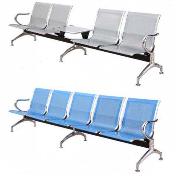 会议室座椅四人铁架连体长凳子不锈钢排椅造型培训室医院会客长椅