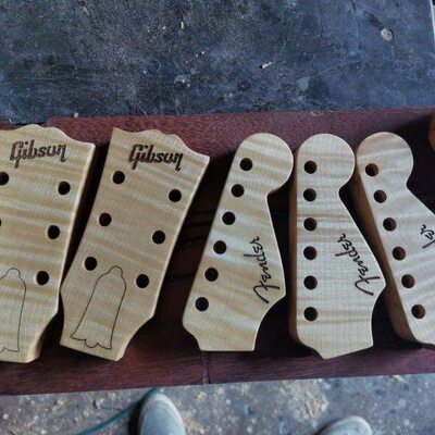 Gibson琴头拨片收纳盒   收纳盒木盒子  吉他周边吉他乐器