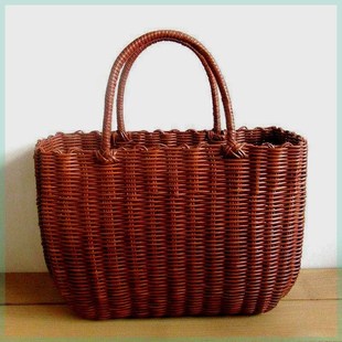 藤篮手提轻便藤篮子手工便利店小竹篮买菜篮子手提篮藤编家用时尚