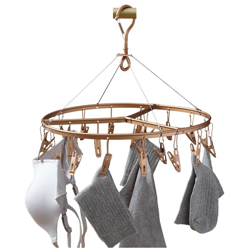 不锈钢凉袜子夹圆盘铝合金晾衣架婴儿多功能家用多夹内衣挂钩神器,收纳整理,金属衣架,淘宝优惠券,粉丝福利购,淘宝优惠卷