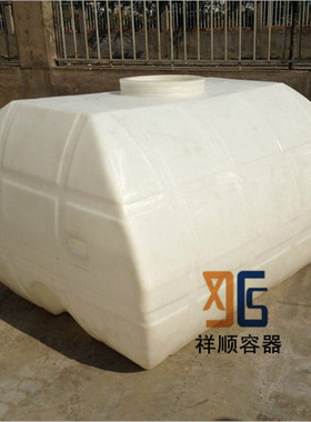 2000L车载酸碱液运输罐 3000L货车运载白色大桶 1吨卧式塑胶水箱