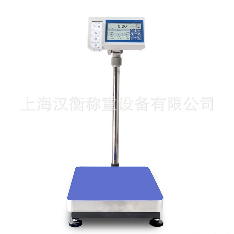 触屏电子秤60Kg150kg打印计重台秤条码二维码秤触摸屏智能打印